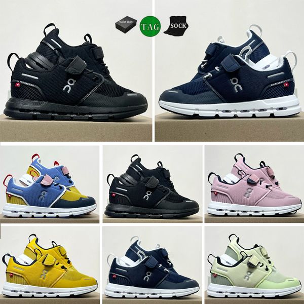 Cloud 2023 On Kids Shoes Sports Outdoor Athletic UNC Black Children White Boys Girls Casual Fashion Kid Walking Toddler Sneakers Taglia 22-35 Fashi