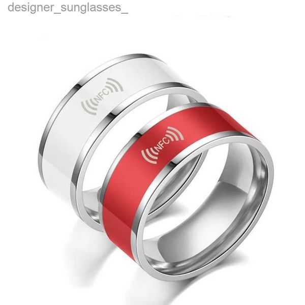 Bandringe Smart Editierbarer NFC-Multifunktionsring Android-System-Handy Plicable Edelstahl Wasserdichter Fingerring Schmuck GeschenkL231201