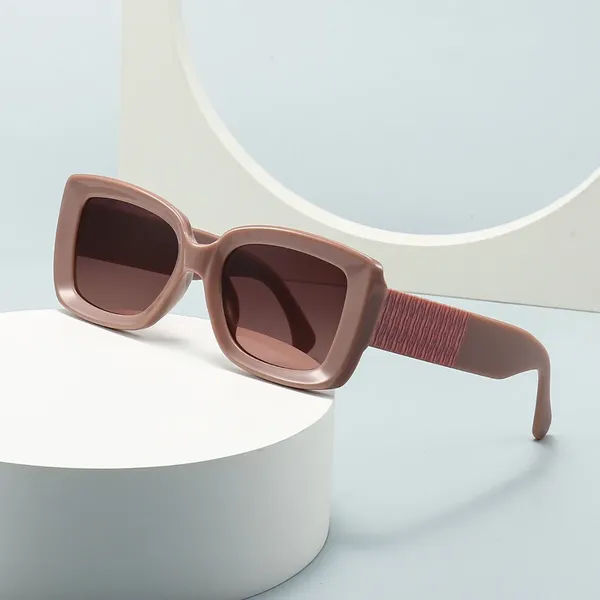 Солнцезащитные очки винтажные модные квадратные модные полосатые женские и мужские дизайнерские солнцезащитные очки женские в маленькой оправе панк-оттенки