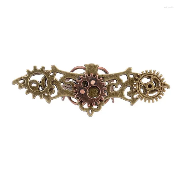 Cluster Anéis Design Interessante Morcego Legal com Peças de Engrenagem Vintage Steampunk Anel Jóias
