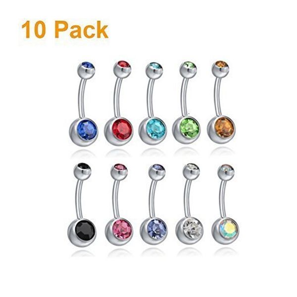 Labret Lip Piercing Jóias Pacote de Diamante Duplo Broca Umbigo Anel Umbigo Botão Punção Corpo Humano Jóias 230814