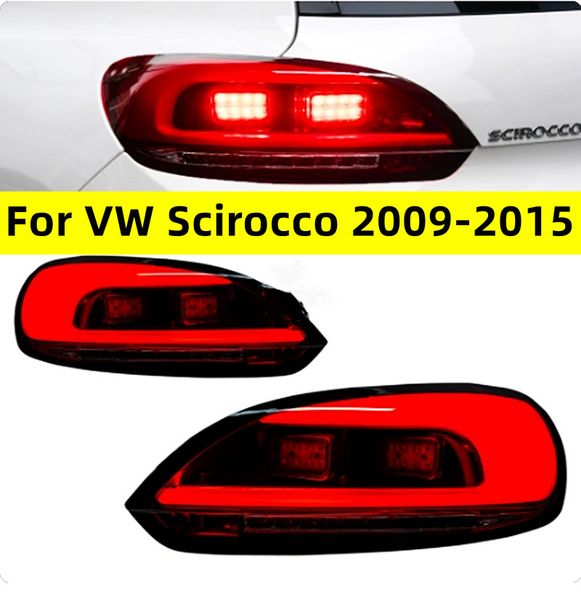 Car Styling Fanale Posteriore Per Scirocco Fanale posteriore 2009-20 15 Styling Luci di marcia a LED Luci di segnalazione sequenziali Freno posteriore Reverse Modificato
