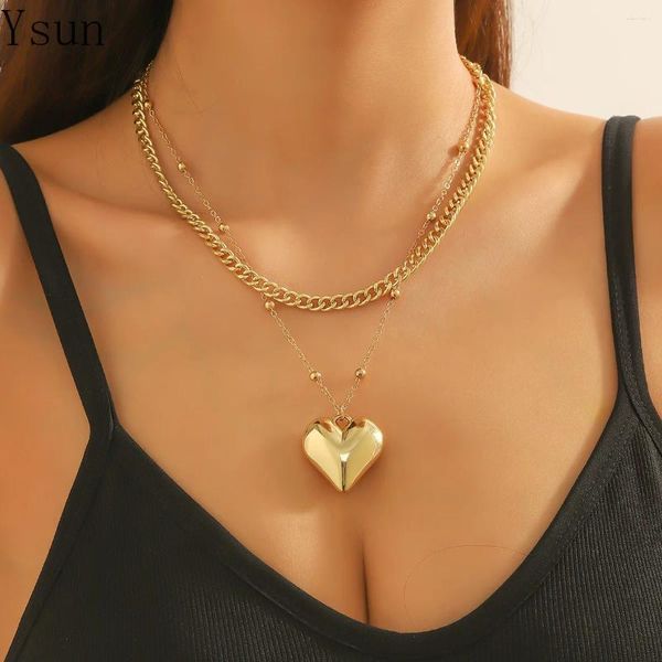Correntes nicho amor pingente colar para mulheres dia dos namorados presentes em forma de coração design liga de zinco meninas banquete jóias