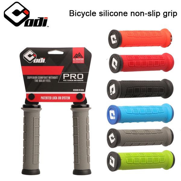 Componentes do guidão de bicicleta ODI PRO Grips Mountain Bike Cuffs Silicone Bicicleta Handle Lock na tampa do guiador Mangueiras Ciclismo Handle para BMX Wrist 231201