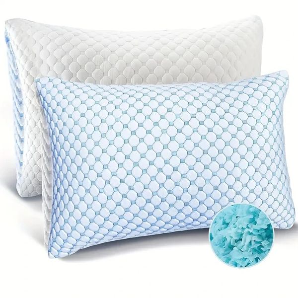 Oreiller Oreiller de lit en mousse à mémoire de forme Oreiller de lit pour dormir Oreiller respirant avec housse de coussin de lit amovible lavable Oreiller pour adultes enfants 231130