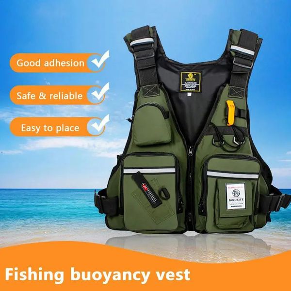 Colete salva-vidas bóia colete de pesca reflexivo coletes salva-vidas multi bolsos jaqueta flutuante para mergulho ao ar livre surf esportes aquáticos suprimentos equipamentos 231201