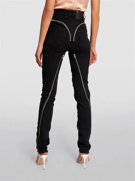 Женские джинсы, 2023, зимние тяжелые брюки на молнии, высококачественные брюки, корейская мода, длинные
