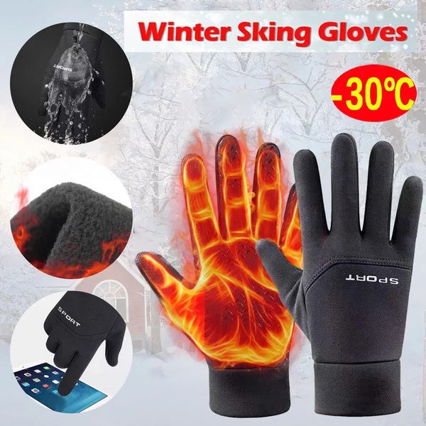 Fünf Finger Handschuhe Winter Biker Für Männer Frauen Motorrad Touchscreen Wasserdicht Warm Winddicht Radfahren Snowboard Fahren Ski Sport 231130