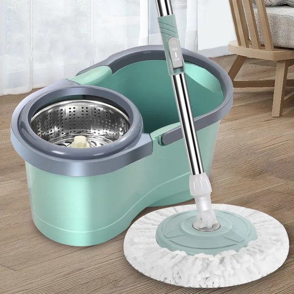 Spint automatico MOP Free Handhold Household Legno Cleanure Microfibra di microfibra con secchio Magic 231222