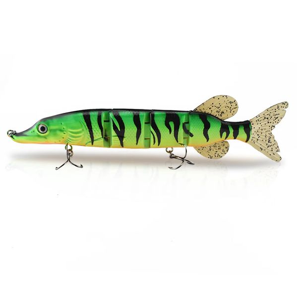 Esche esche 260mm 108g esca da pesca realistica viva a 4 segmenti multi articolata a 8 segmenti Pike Muskie Swimbait Crankbait pesce duro 231130