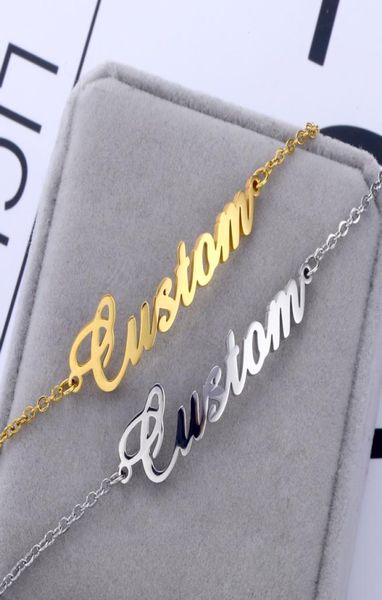 Braccialetti con nome personalizzato personalizzato Braccialetti fatti a mano da donna Gioielli per bambini Inciso Scrittura a mano Firma Messaggio d'amore Regalo personalizzato7987735