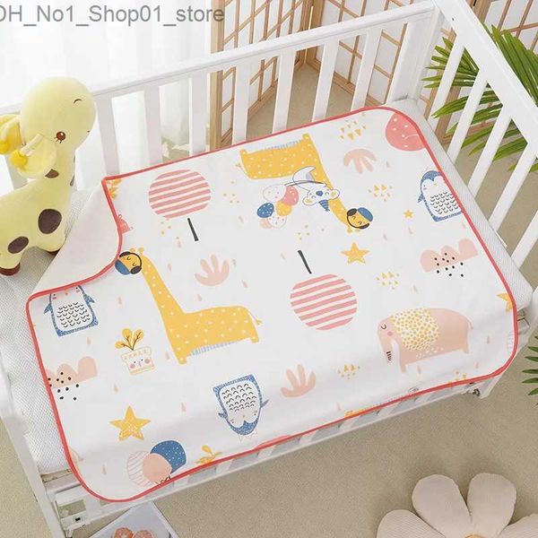 Copri fasciatoio di medie dimensioni 50x70 cm Materasso impermeabile riutilizzabile per bambini Pannolini in cotone di bambù Fasciatoio Tappetino da gioco Lavabile per urina neonato Q231202