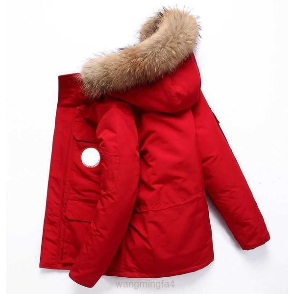 24hq Parka da uomo in piumino 2023 Piumino corto da uomo nuovo all'aperto Coppia canadese Versione coreana Giacca ispessita Parker Fuori stagione