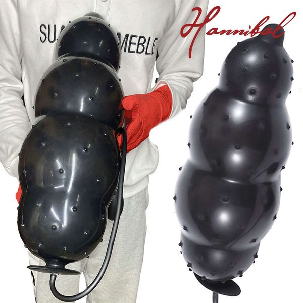 Giocattolo del sesso Massaggiatore Hannibal Gonfiabile Plug anale Dildo Massaggio prostatico Palla Enorme Butt Bead Giocattolo della vagina