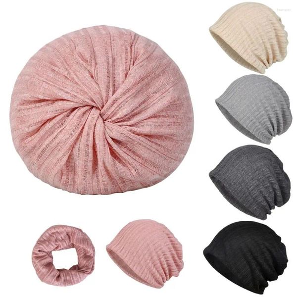 Lenços de algodão feminino chapéu respirável cabeça envoltório sono primavera verão chapéus elástico macio femmer boné