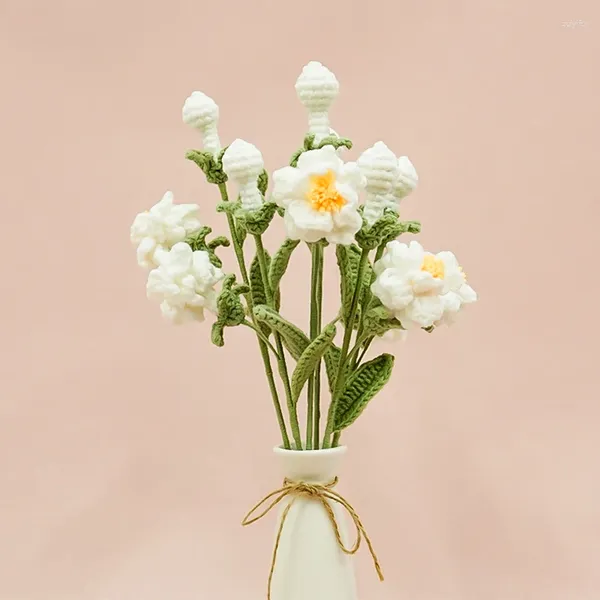 Fiori decorativi creativi fiori artificiali all'uncinetto filati lavorati a mano fai da te regalo festival decorazioni per feste di nozze