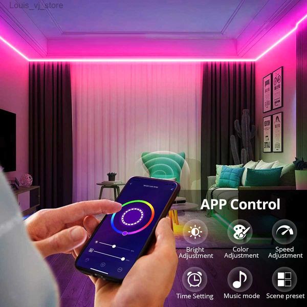 Insegna al neon LED Sensore di movimento PIR fai da te RGB Neon Led Strip Light APP Lampada intelligente dimmerabile WIFI Tuya Smart Life Controllo Bluetooth Ritardo Regola YQ231201