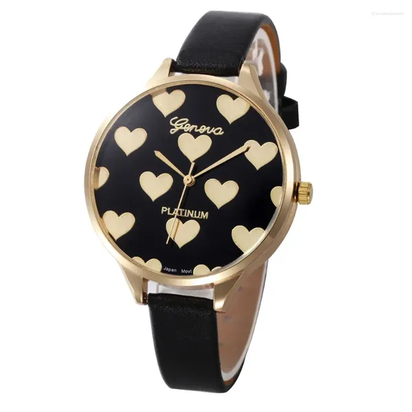 Armbanduhren Nr. 2 Uhren Mode Frauen Casual Kunstleder Band Checkers Quarz Analog Armbanduhr Uhr Weiblich Großhandel