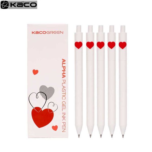 Гелевые ручки YOUPIN Kacogreen Kaco LOVE Гелевая ручка Ручка для вывески 0,5 мм Ручка с черными чернилами Шариковая ручка Core Прочная ручка для подписи ABS-пластик Гладкие чернила YQ231201