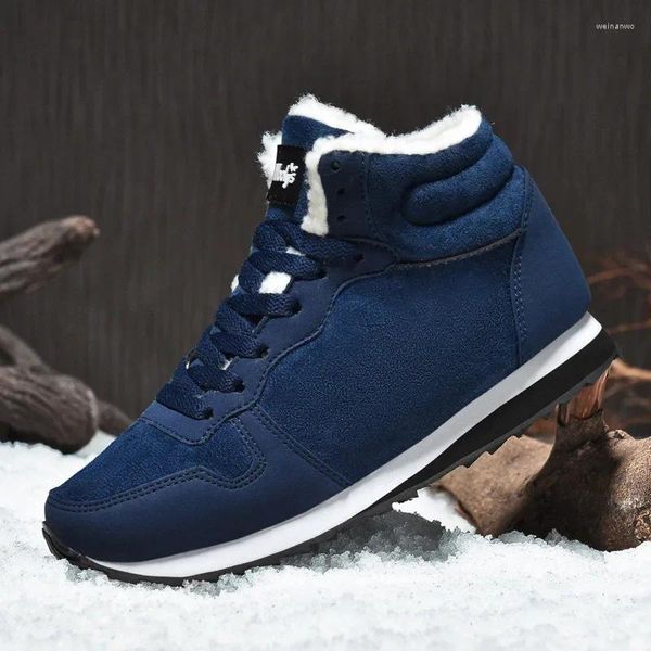 Botas homens sapato inverno casal quente algodão bota de neve alta superior sapatos leves para plataforma zapatillas de hombre zapatos