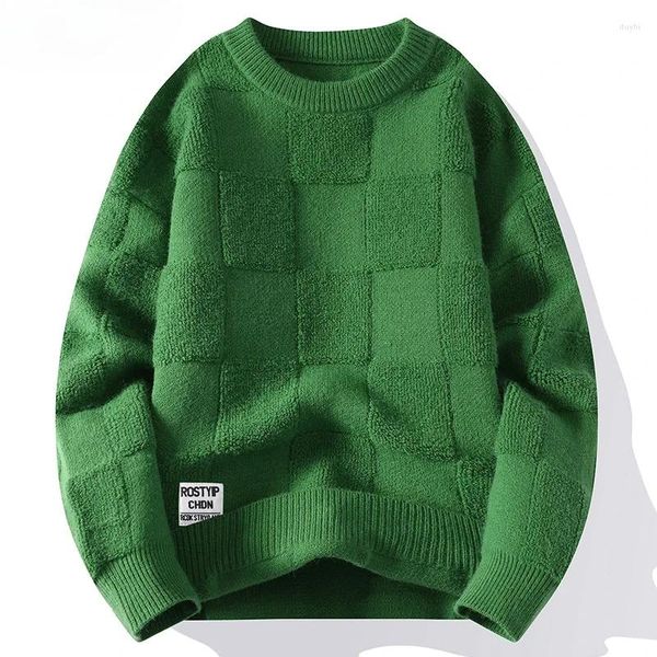 Männer Pullover Herren Gestrickte Pullover Männer 2023 Winter Dicke Flauschige Casual Übergroßen Vintage Jumper Männliche Koreanische Mode Crewneck