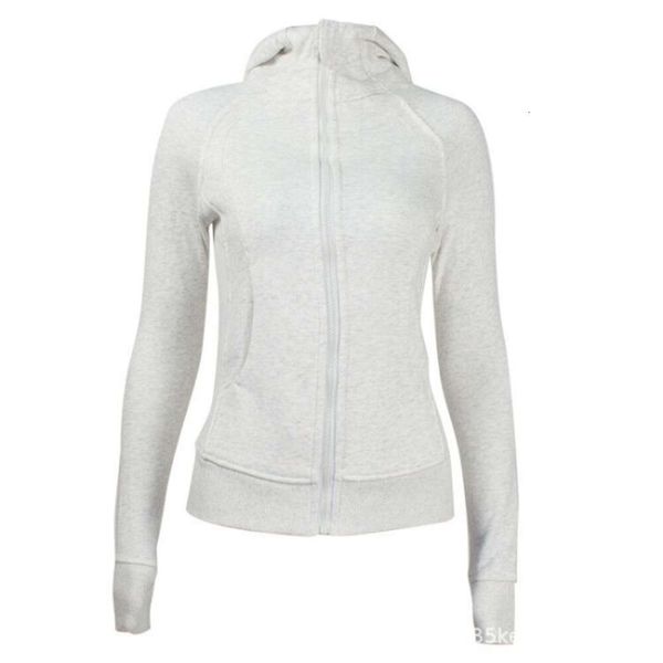 Lu Lu alinhar Lemon Yoga Outono Inverno Jaquetas de lã com zíper completo e capuz Casaco feminino justo manga comprida gola alta moletom treino corrida suéter jogger