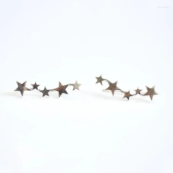 Brincos huitan estrelas para mulheres estilo metálico moda versátil piercing de orelha uso diário acessórios chiques presente