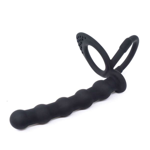 Brinquedo sexual massageador anal plug galo anel pênis brinquedo bunda para mulheres homem grânulo produtos adultos contas femininas buttplug anal íntimo