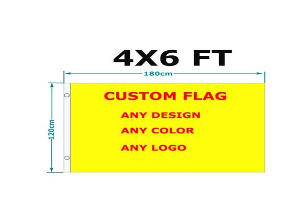 Benutzerdefinierte 4x6 FT Flagge Digitaldruck 100D Polyester Verkauf von günstigen kundenspezifischen Designs Outdoor-Teamsport-Werbeparade 1296837