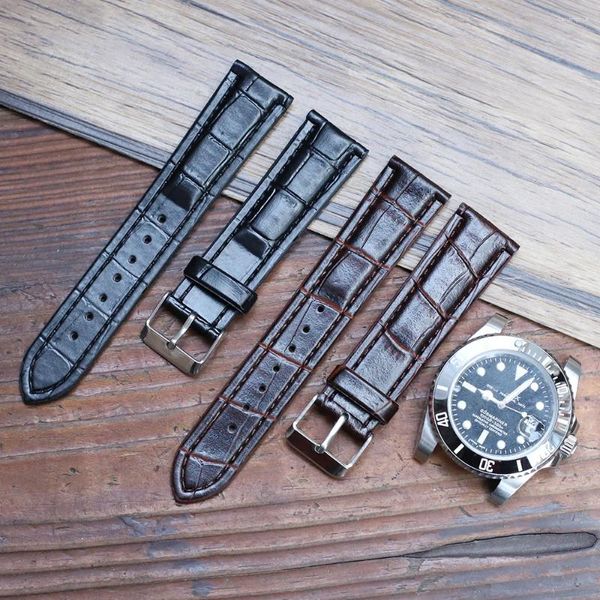 Cinturini per orologi cinturino in pelle vintage PU cinturino con motivo bambù 18mm 20mm 22mm accessori cinturino per uomo donna