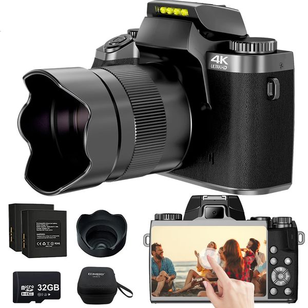 Fotocamere digitali Videocamera Vlog 4K Videocamera reflex digitale 64MP HD Fotocamera DSLR per webcam in streaming live 40 