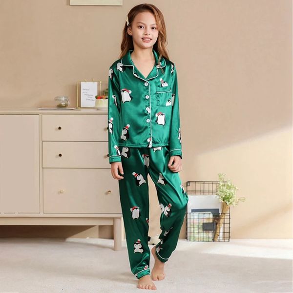 Passende Familien-Outfits, Weihnachtspyjamas, Familie, Weihnachten, Kinder, Erwachsene, Nachtwäsche, Satinärmel, Nachtkleidung, passendes Outfit, Weihnachtspyjamas-Set, Erwachsene 231130