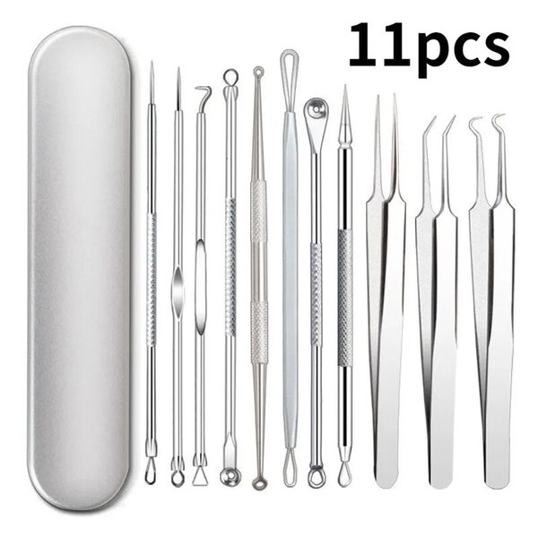 Make-up-Tools, 11-teiliges Set mit Akne-Nadeln, Mitesser-Clips, Mitesser-Pflege, Hautreinigungs-Tools, Zelle 231201