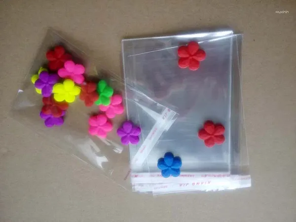 Confezione regalo 5000PCS 6 8cm Sacchetti di cellophane/BOPP/polietilene trasparenti richiudibili Sacchetti trasparenti di opp Imballaggio di plastica Guarnizione autoadesiva per