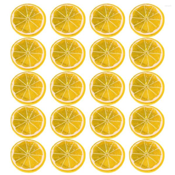 Decorazione per feste Fetta d'imitazione Fette di limoni finti Lime Modello di frutta Frutti artificiali Ornamenti estivi Arancia secca