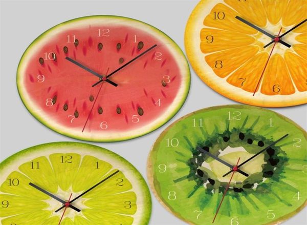 Creatieve Fruit Wandklok Lime Moderne Keuken Citroen Klok Horloge Home Decor Woonkamer Klok Tropisch Fruit Wall Art Uurwerken H07727762