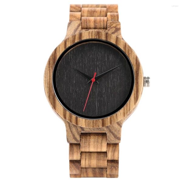 Armbanduhren Kreative Bambus Holz Armbanduhr Männer Moderne Handgemachte Natur Quarz Herrenuhren Neuartige Holz Armreif Uhr Relogio