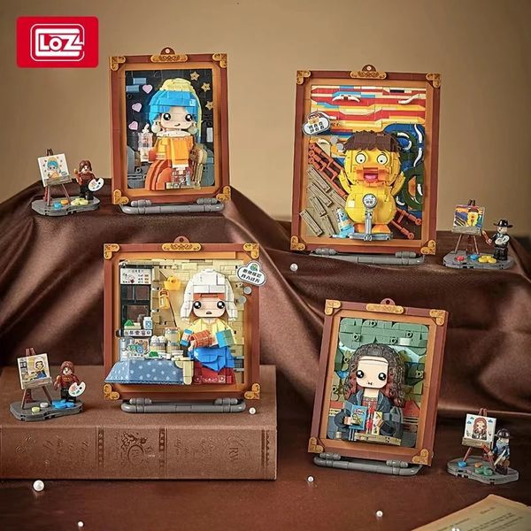 Рождественские игрушки LOZ Cute Painting Home Decor Building Block Po Frame Картина Сборочные блоки Модель игрушки для детей Рождественский подарок 231129