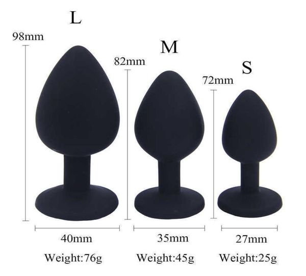 Ss22 brinquedo sexual butt plug massageador de próstata brinquedos sexuais eróticos para homens mulher produtos adultos plugue anal silicone tubo anal s m l9458855