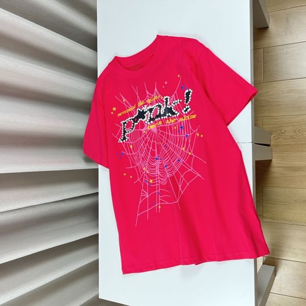 Mens Camisetas Sp5der Mens Camiseta Designer Pibk Camisa Gráfico Tee Spider Hoodie 555 Impressão Mulheres de Alta Qualidade Manga Curta Pessoas Livres Roupas Cre