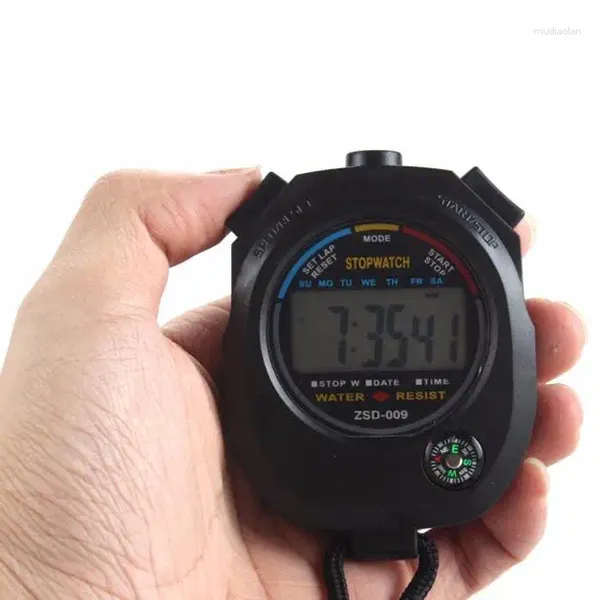 Orologi da polso Timer da cucina neri Timer sportivo digitale multifunzione Cronometro LCD impermeabile Cronografo Contatore Allarme