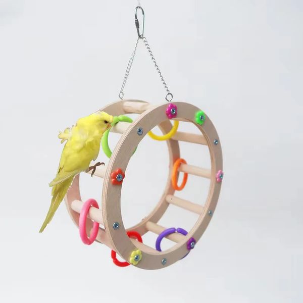 Weiteres Vogelzubehör Papageien-Vogelspielzeug Käfiganhänger Nagen Futtersuche Kletterleiter Riesenrad Spielschaukel Bunte Bausteine Vogelsportzubehör 231201