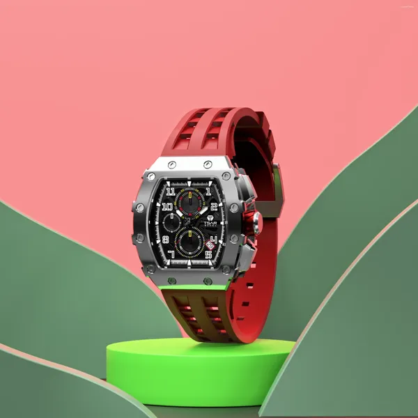 Наручные часы TSAR BOIMBA, импортные кварцевые часы, мужские модные трендовые часы, многофункциональные спортивные часы с водонепроницаемостью 50 м