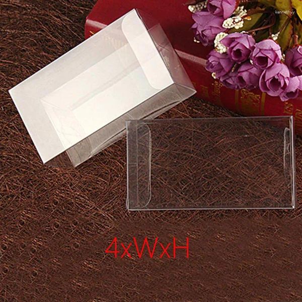 Schmuckbeutel 50 Stück 4xBxH Kunststoffbox Aufbewahrung PVC Klare transparente Boxen für Geschenk Hochzeit/Werkzeug/Lebensmittel/Schmuck Verpackung Display DIY