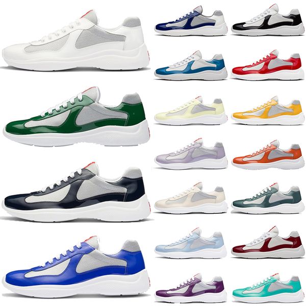 OG Americas Cup Pelle verniciata Original America Luxury Brand Mocassini con plateau Scarpe da corsa basse in pelle verniciata Sneakers Uomo Donna Scarpe da ginnastica basse con suola in gomma