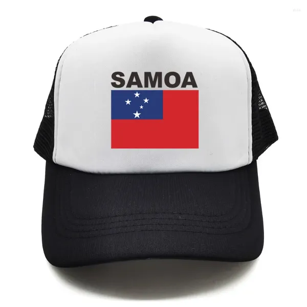 Cappellini da baseball Samoa Trucker Cap Summer Men Cool Country Flag Hat Baseball Unisex Outdoor Mesh Net