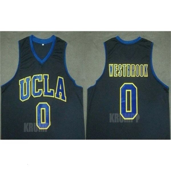 Nikivip Russell Westbrook #0 UCLA Bruins College maglia da basket retrò nera da uomo ed maglie con nome numero personalizzato