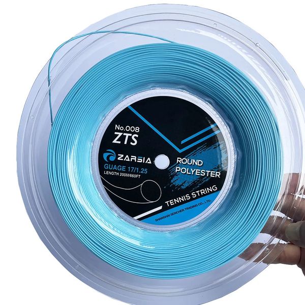 Badmintonsaite 1 Big Reel ZARSIA 4G Polyester Tennisschlägersaite 1,25 mm langlebige, glatte, runde Tennissaiten ZTS008 231201