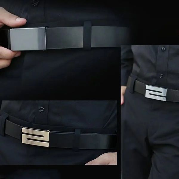 Cinture Cintura da uomo in vera pelle Disponibile Lettera S Pantaloni moda Cinturino spesso Temperamento Cintura Cinture per pantaloni in denim maschile 231201