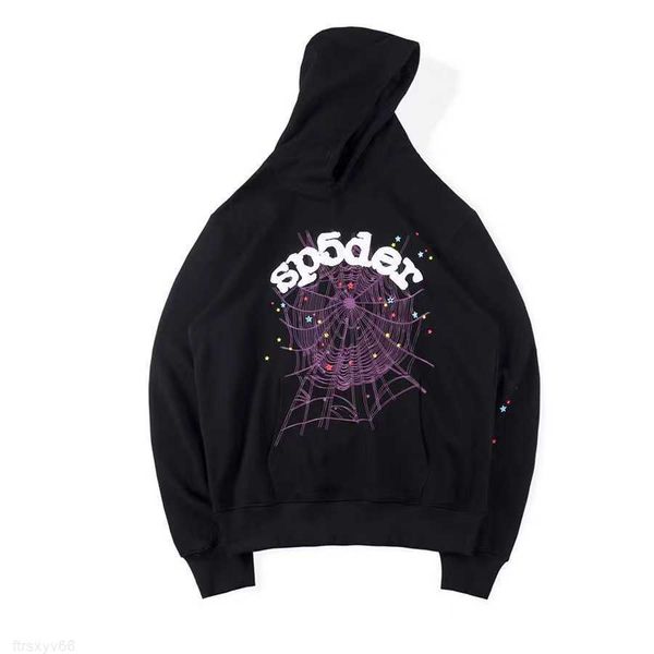 Homens Hoodie Designer de Alta Qualidade 55555 Moletom Bolha Impressão Sp5der Homens Mulheres Tecido Spider Web Pulôver FWGJ